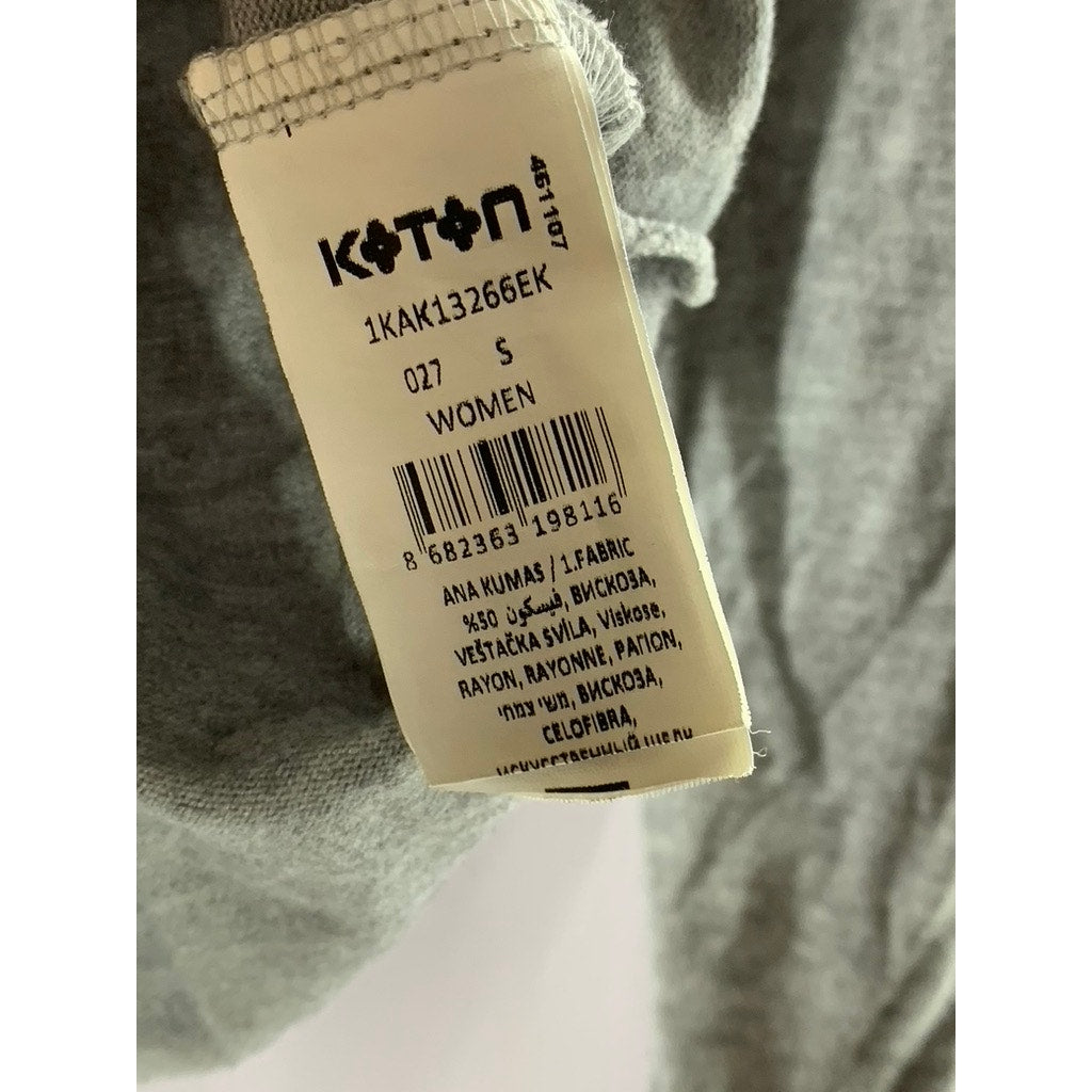 KOTON Women's Gray Lightweight Long Sleeve Turtleneck Top SZ S