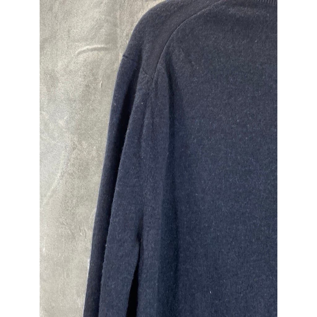 COS Men's Navy Wool Blend Crewneck Regular-Fit Pullover Sweater SZ XL