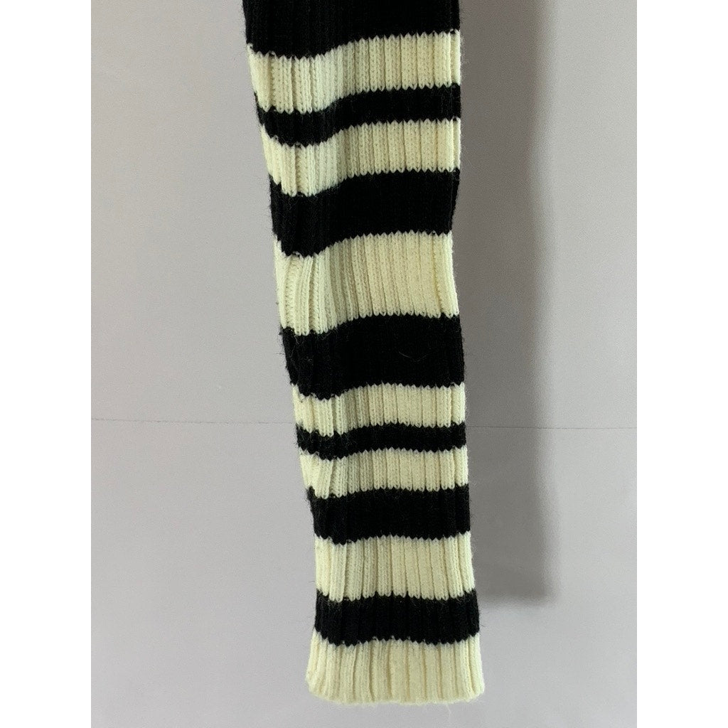 MAEVE By ANTHROPOLOGIE Women's Cream/Black Striped Long Sleeve Bolero SZ L