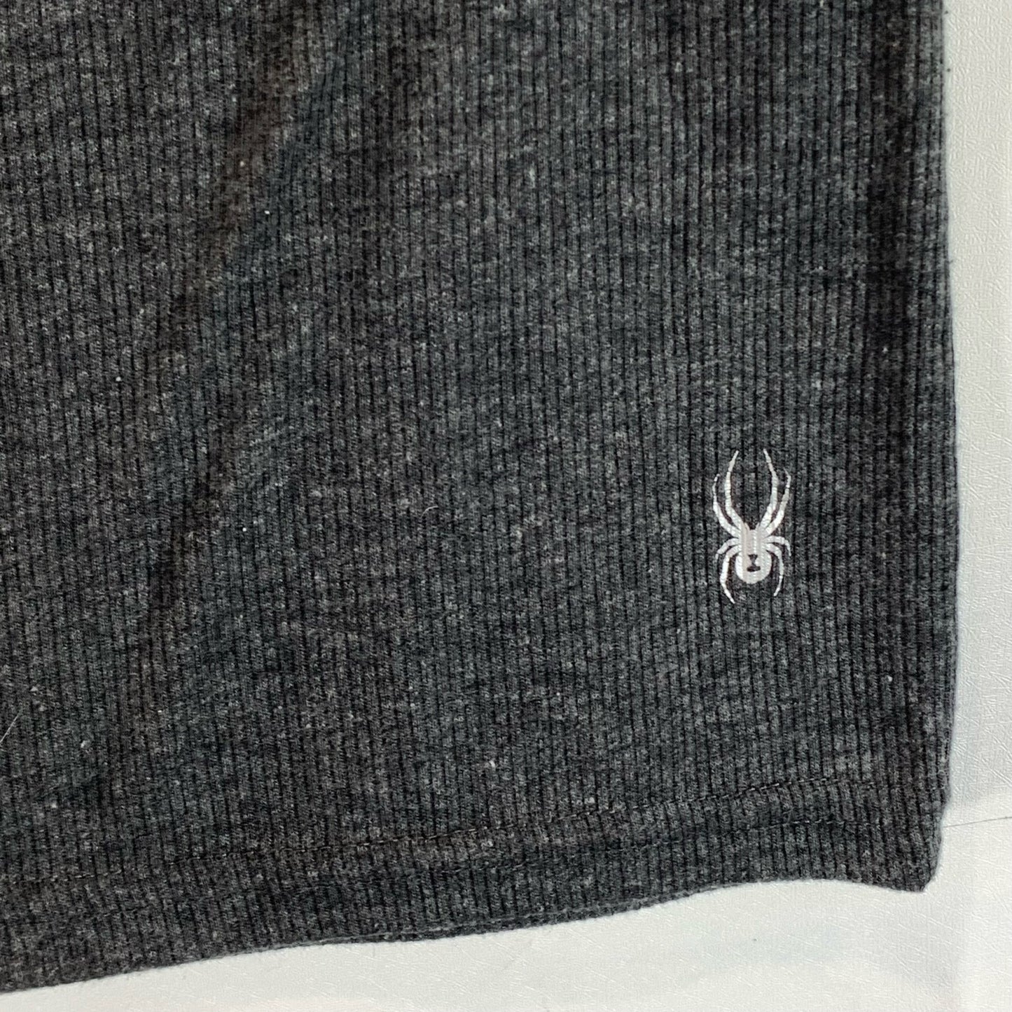 SPYDER Men's Dark Gray Crewneck Ribbed Lightweight Tank SZ M