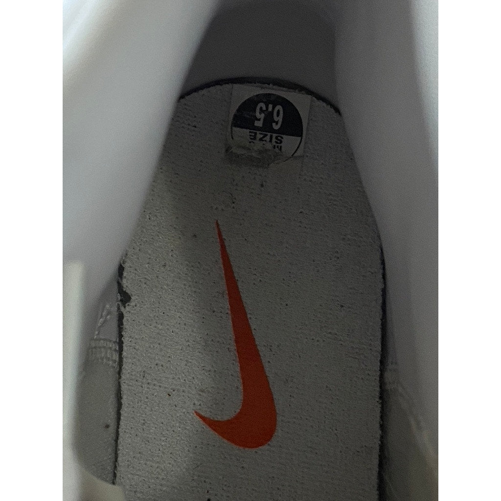 NIKE Men's White Blazer High-Top Round-Toe Swoop Logo Lace-Up Sneakers SZ 6.5