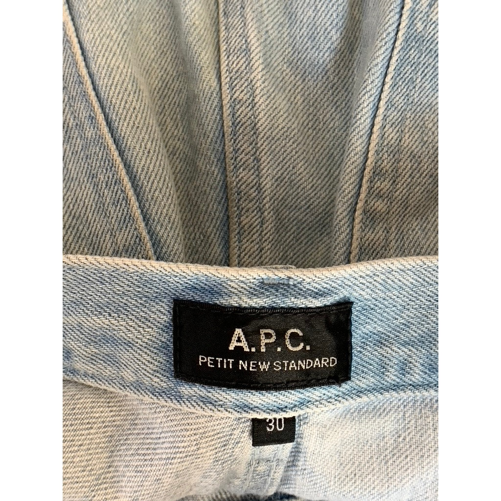 A.P.C. PETIT NEW STANDARD Men's Light Blue Slim Tapered Five-Pocket Jean SZ 30