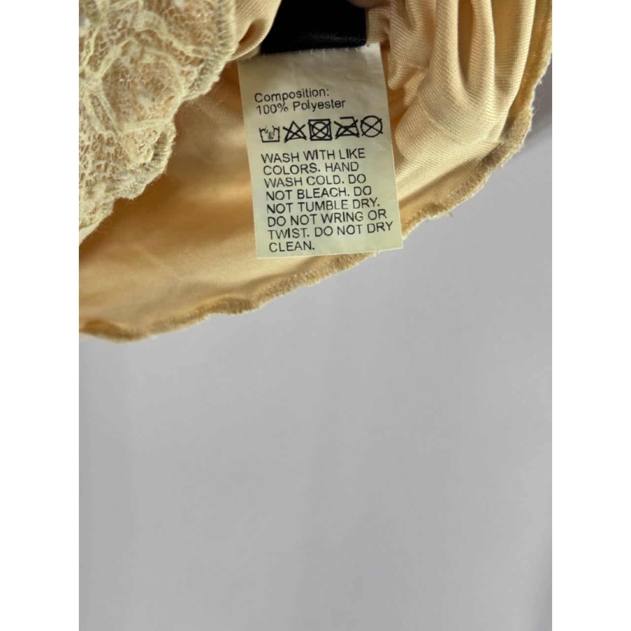 SHEIN ICON Women's Beige Straight-Neck Lace Tie-Front Tank Top SZ S
