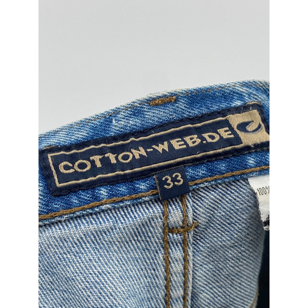 COTTON WEB.DE Men's Vintage Denim Regular-Fit Bermuda Shorts SZ 33
