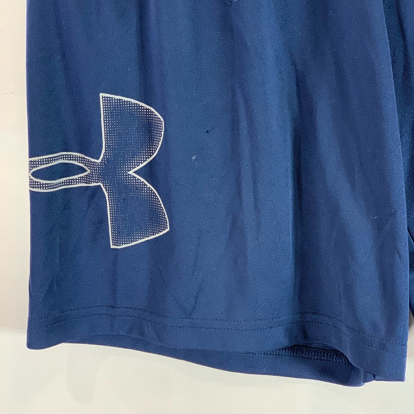 UNDER ARMOUR Men's Navy UA Tech Regular Loose-Fit Pull-On Graphic Shorts SZ M