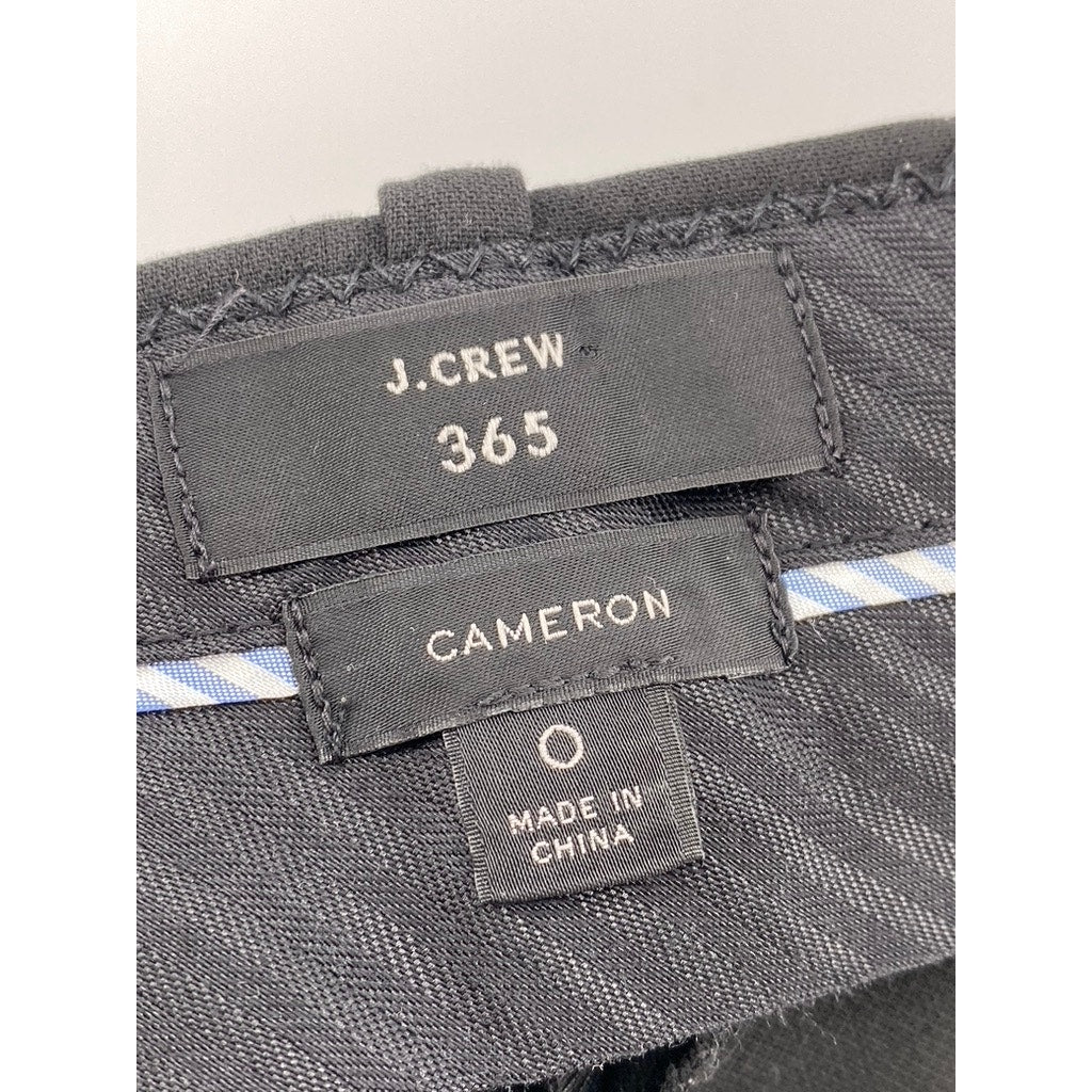J.CREW Women's Black Solid 365 Cameron Skinny Leg Ankle Pant SZ 0