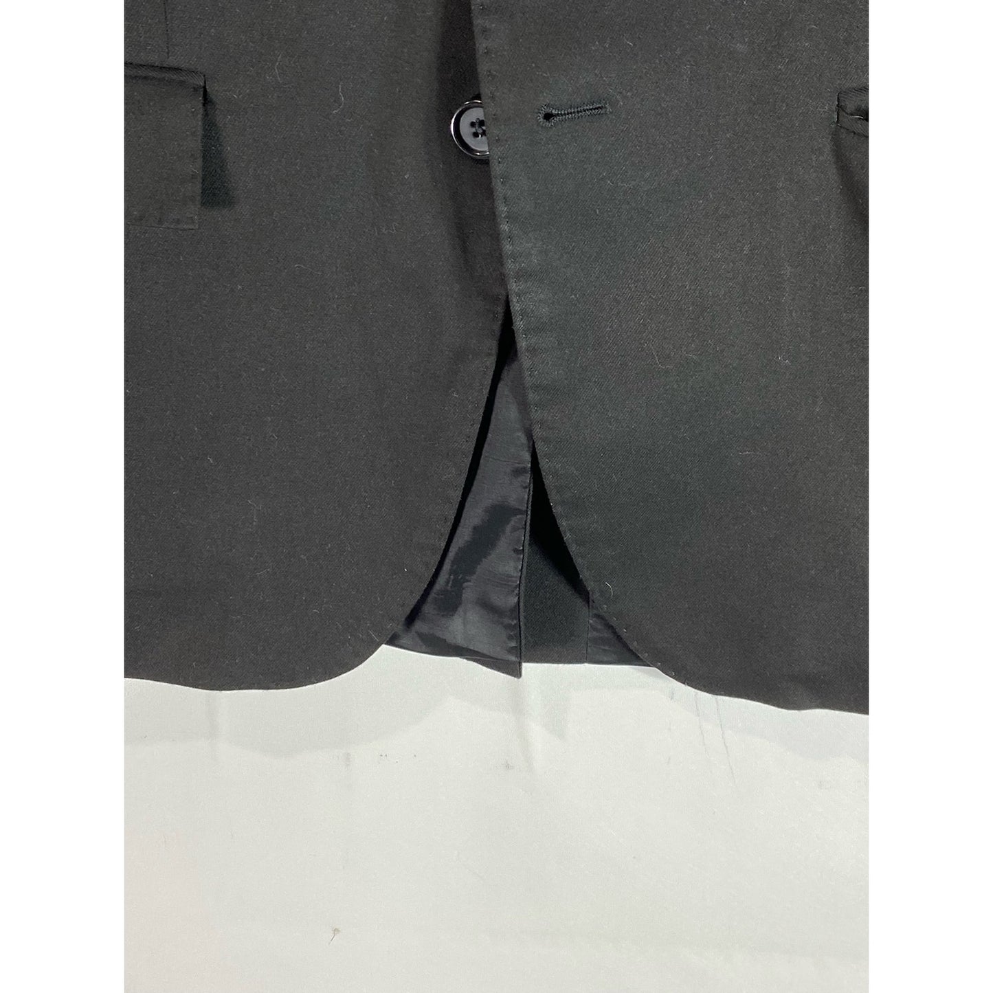 TIFFANY & CO Wardrobe Men's Solid Black Two-Button Blazer SZ 42R