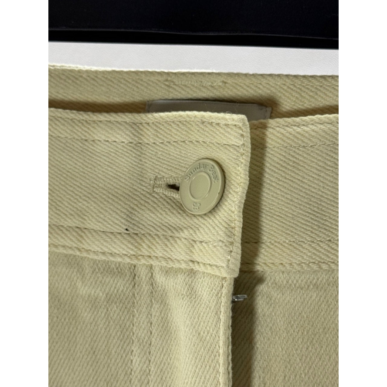SUNDAY BEST Women's Beige Straight-Leg Denim Jeans SZ 2