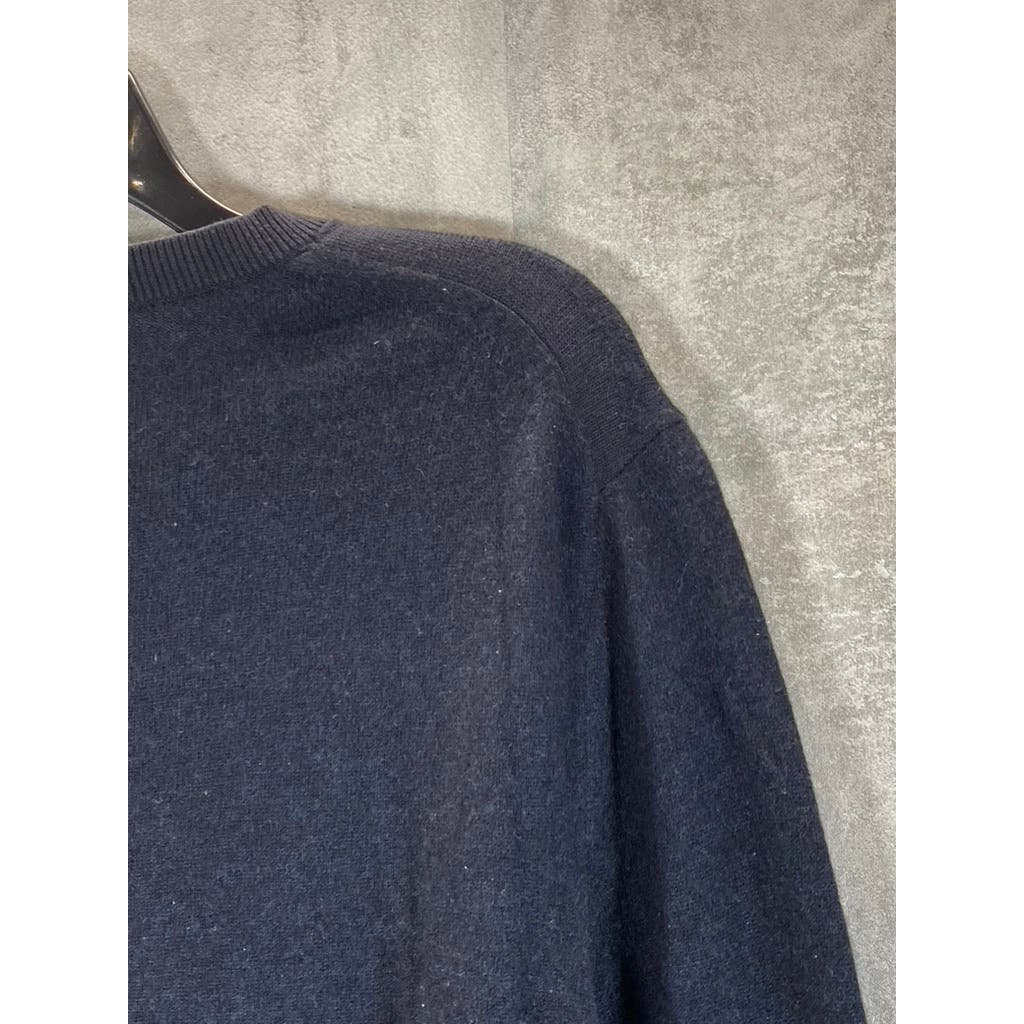 COS Men's Navy Wool Blend Crewneck Regular-Fit Pullover Sweater SZ XL