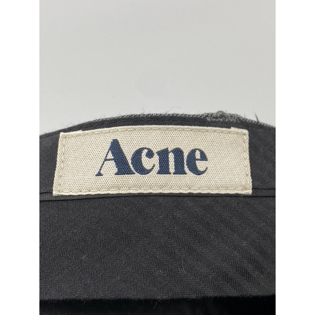 ACNE Men's Charcoal Wool Aktie Straight-Leg Pants SZ 48(US32)