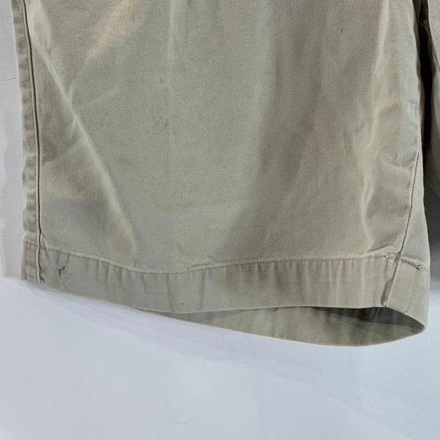 BANANA REPUBLIC Men's Tan Vintage Pleated Front Classic Fit Chino Shorts SZ 33