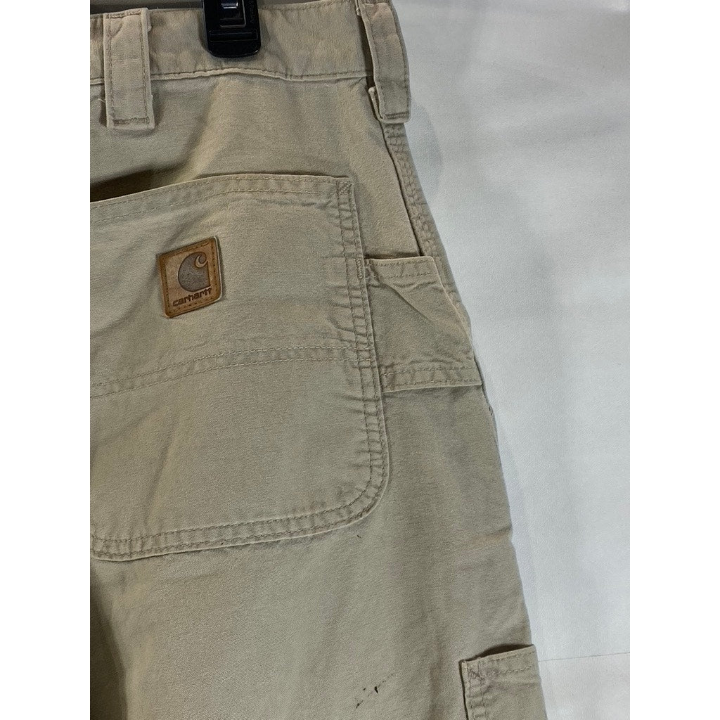 CARHARTT Men's B151 Tan Loose Original Fit Canvas Utility Work Pant SZ 38X32
