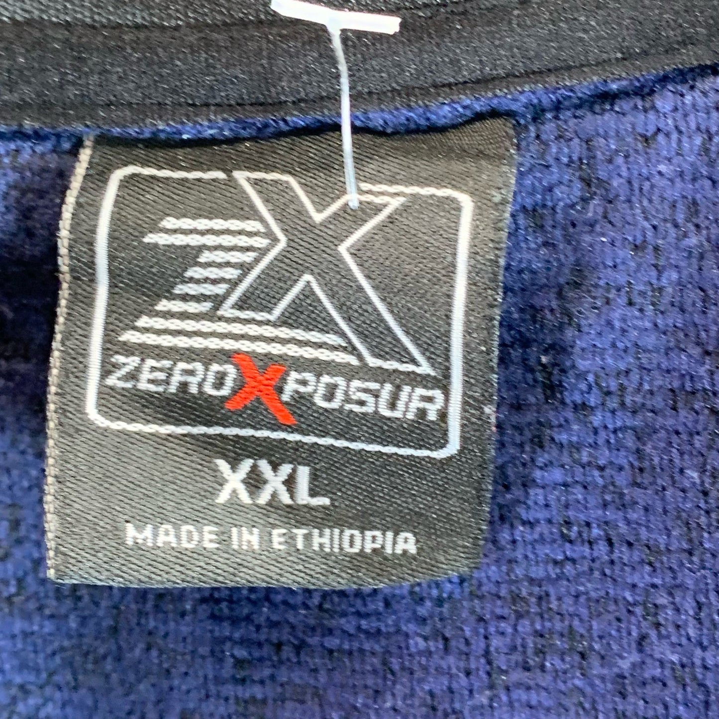ZEROXPOSUR Men's Dark Blue Stand Collar Zip-Up Jacket SZ 2XL