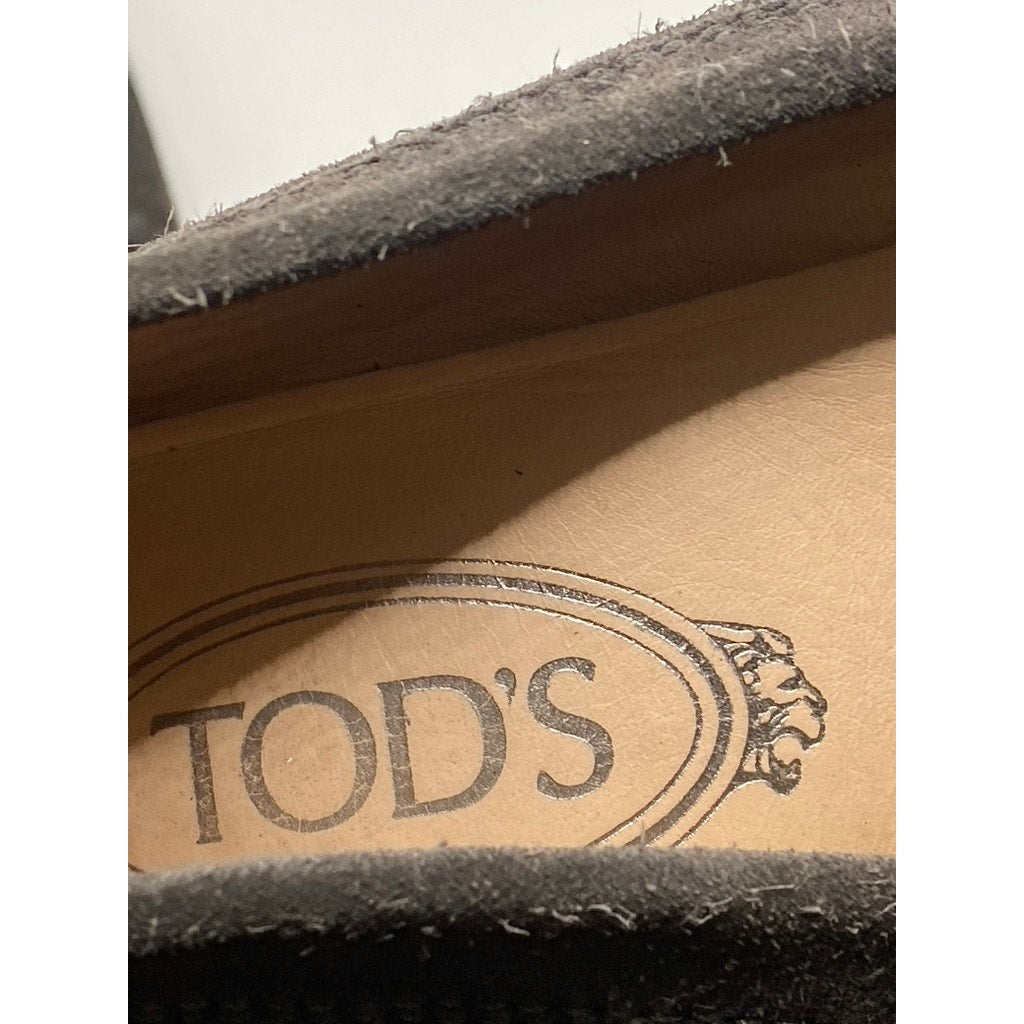 TODS Women's Dark Gray Gommino Slip-On Suede Penny Driving Shoes SZ 38(US8)