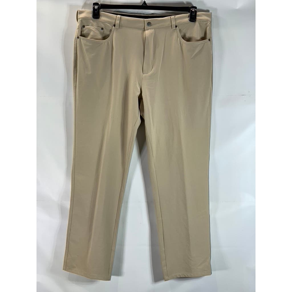 GREG NORMAN Men's Tan Stretch Five-Pocket Golf Pants SZ 40X30