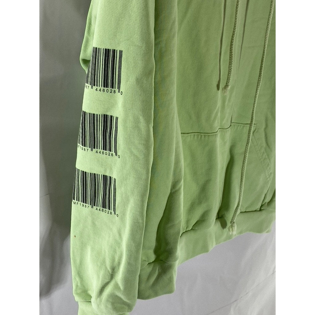 THE MAYFAIR GROUP Unisex Sage Green Zero Dollars Graphics Hoodie Sweater SZ OS
