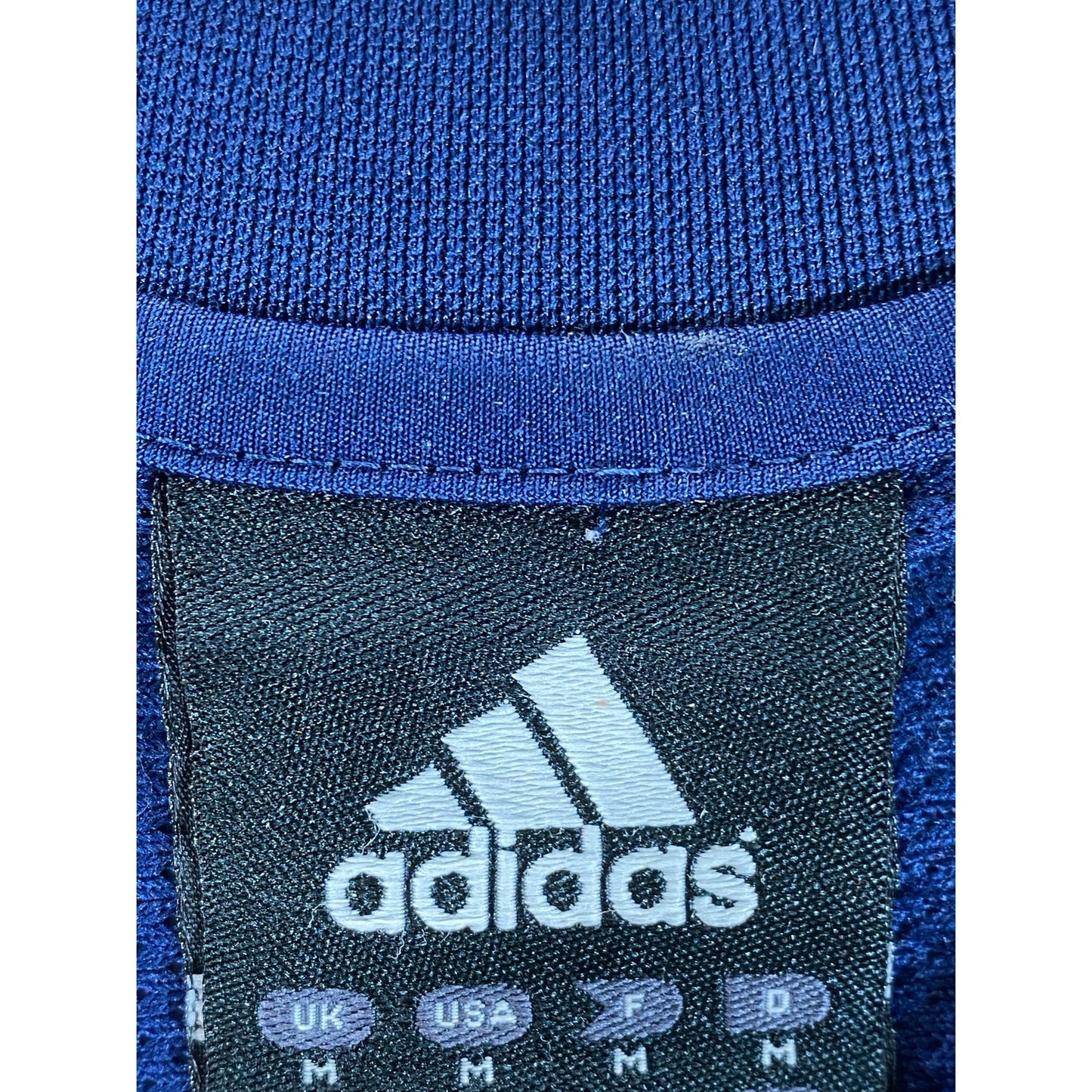 ADIDAS Men's Navy Vintage Crewneck Mesh Basketball Short Sleeve T-Shirt SZ M