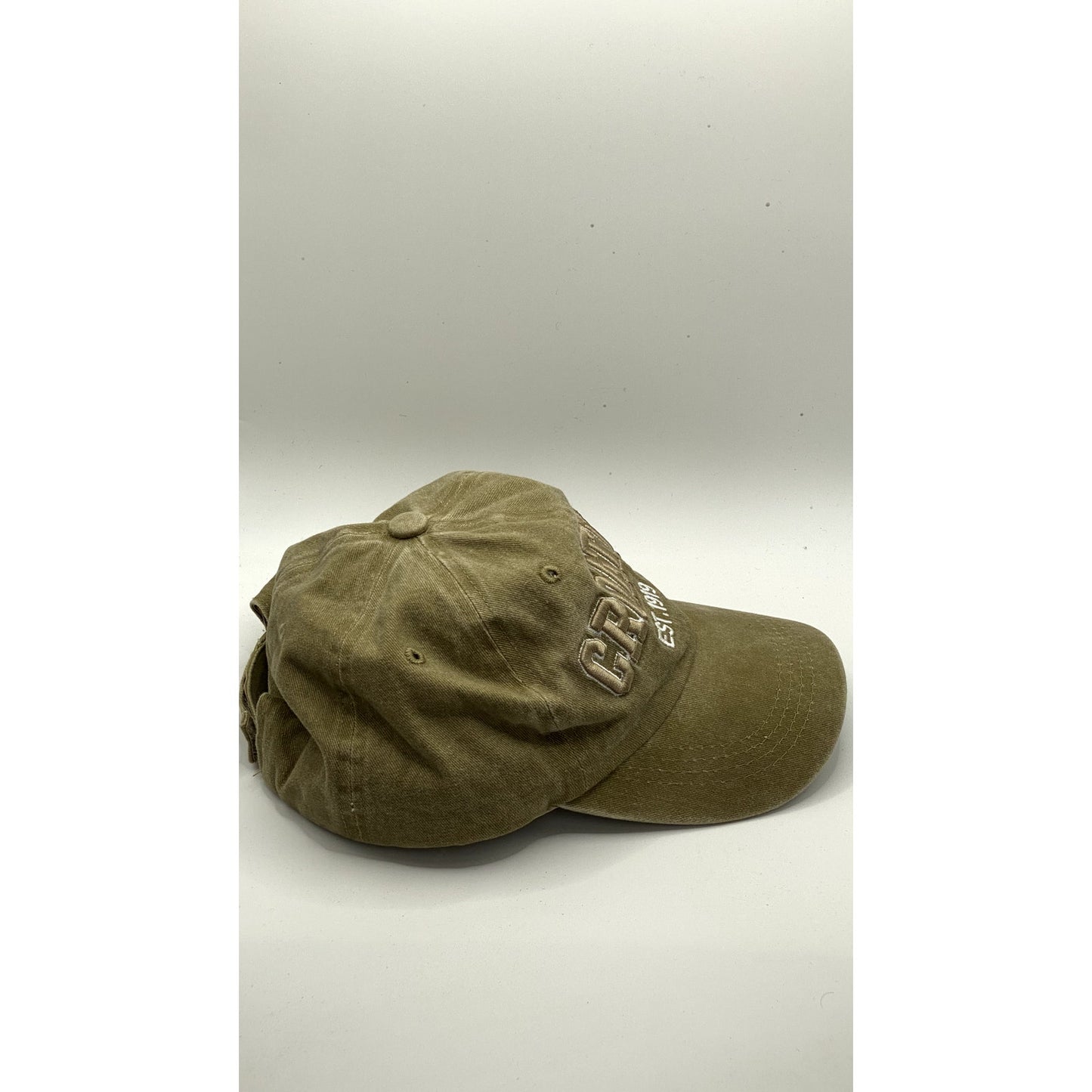 AQUA DI MARE Men's Tan Croatia Embroidered Adjustable Baseball Cap SZ OS