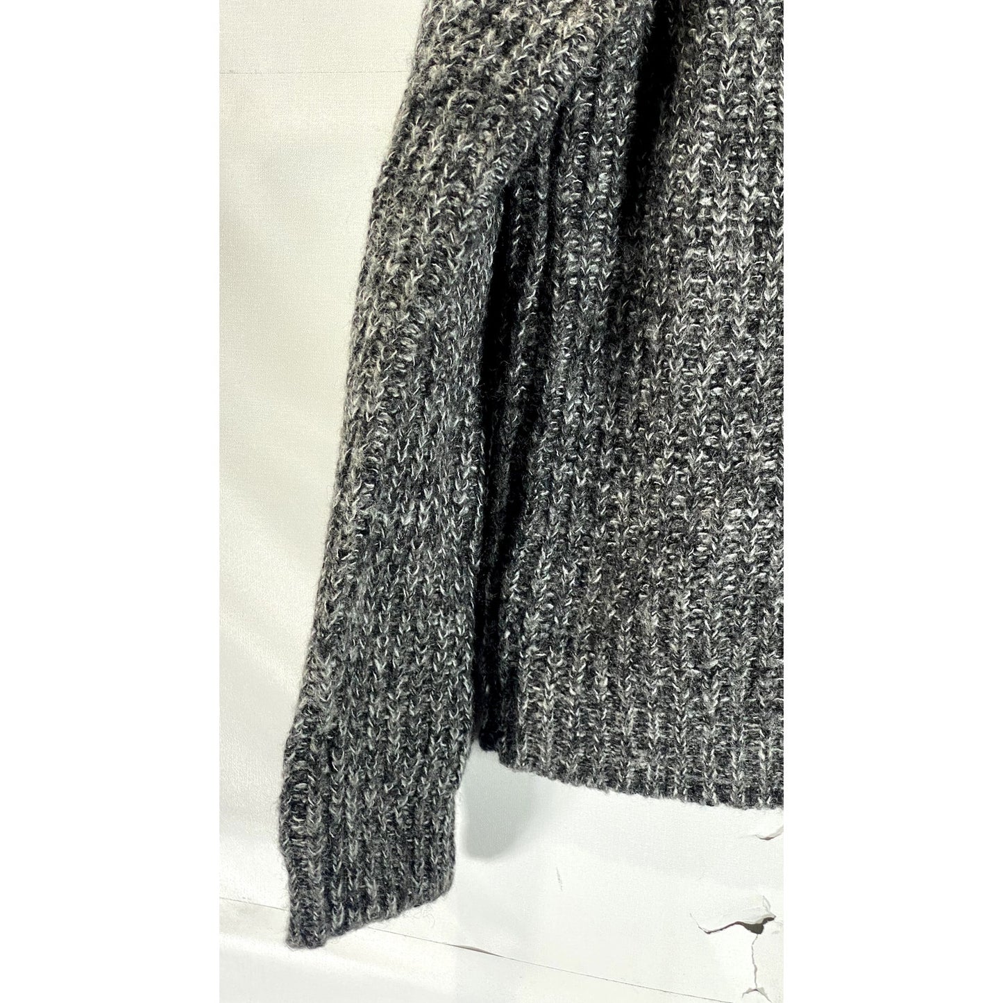 ANDREA JOVINE Women's Heather Gray Knit Pullover Sweater SZ L