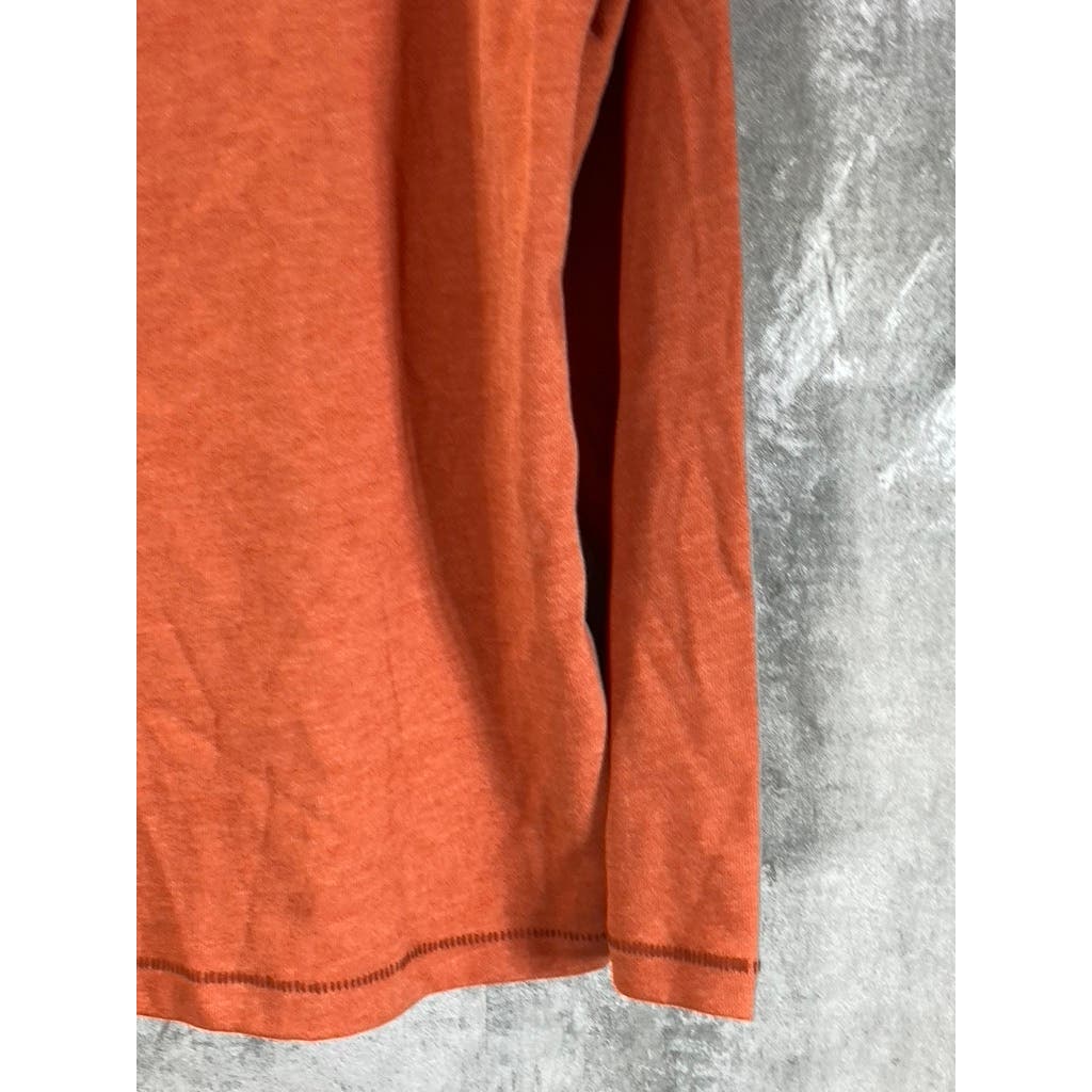 TOMMY BAHAMA Men's Orange V-Neck Long Sleeve Pullover T-Shirt SZ M