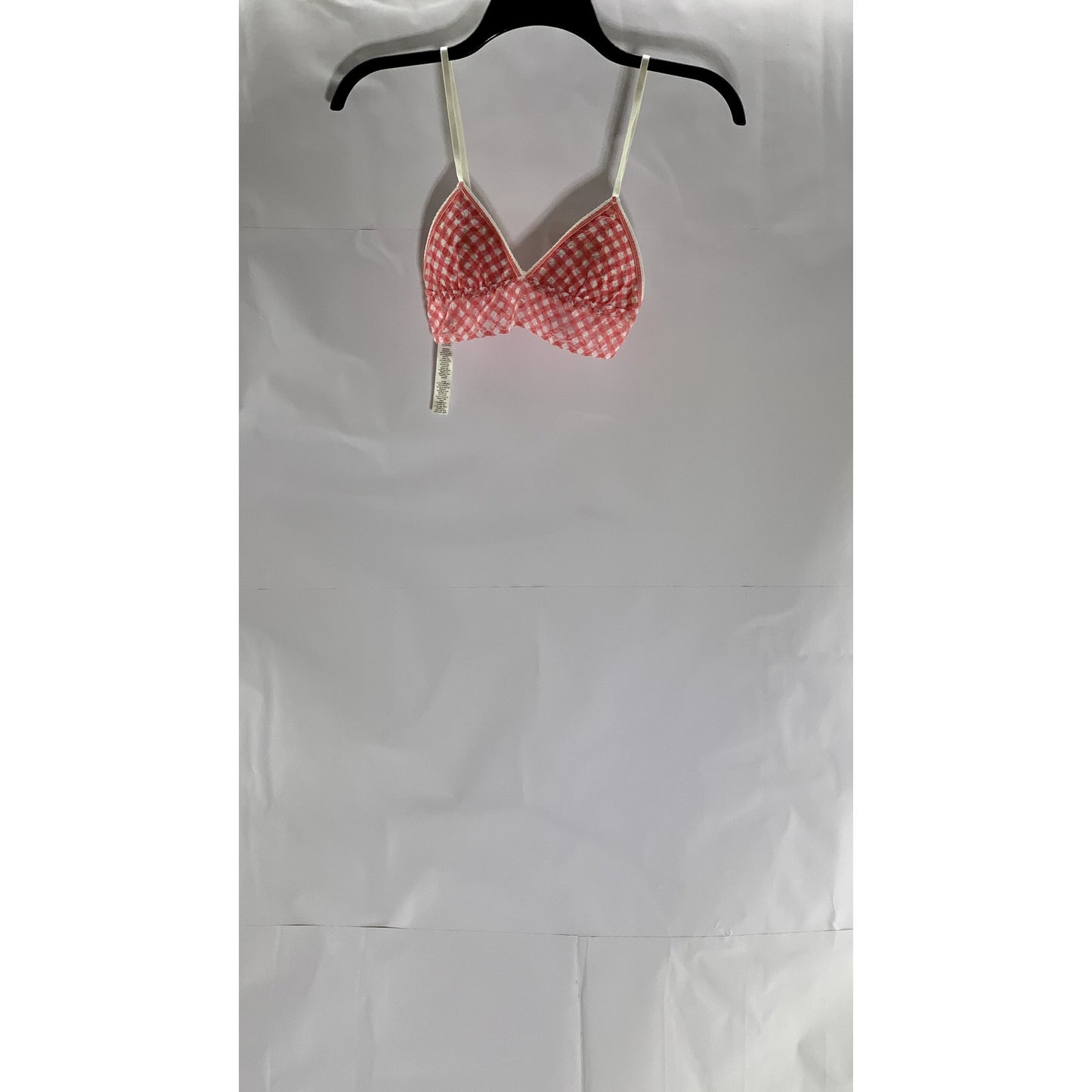 HANKY PANKY Women's Pink Do-Si-Do Checkered Lace Padded Bralette SZ XS
