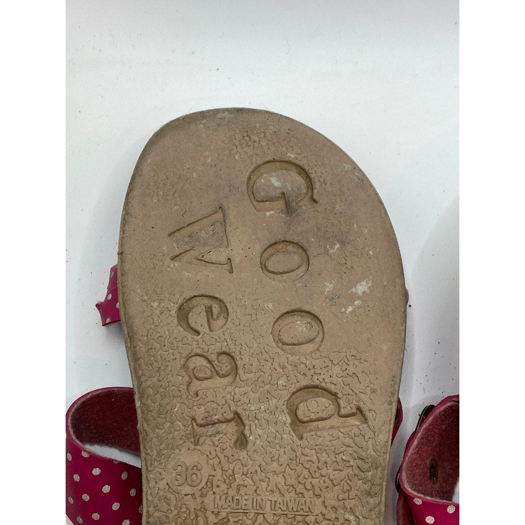 DIIN Women's Pink-White Polka Dot Slide Casual Sandals SZ 36(US6)