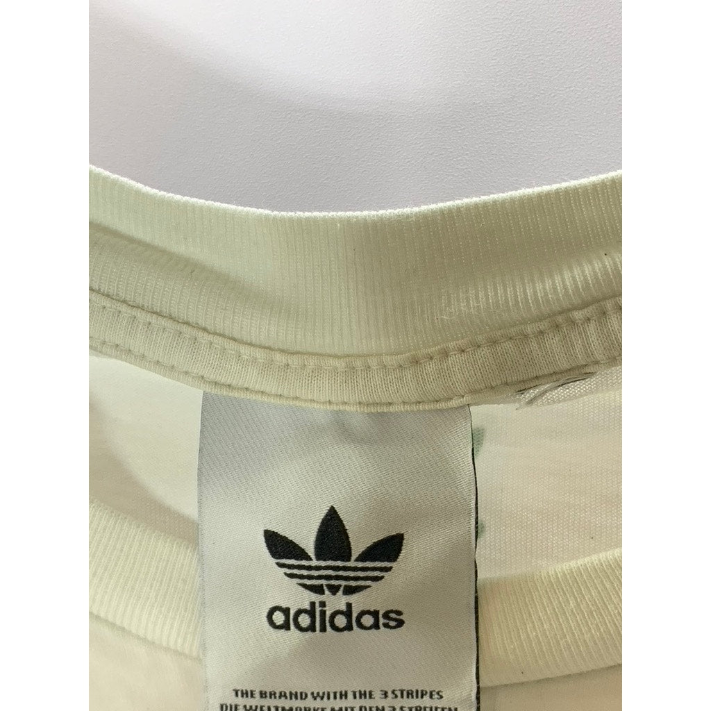 ADIDAS Men's Off-White/Green Stan Smith Crewneck Short Sleeve T-Shirt SZ M