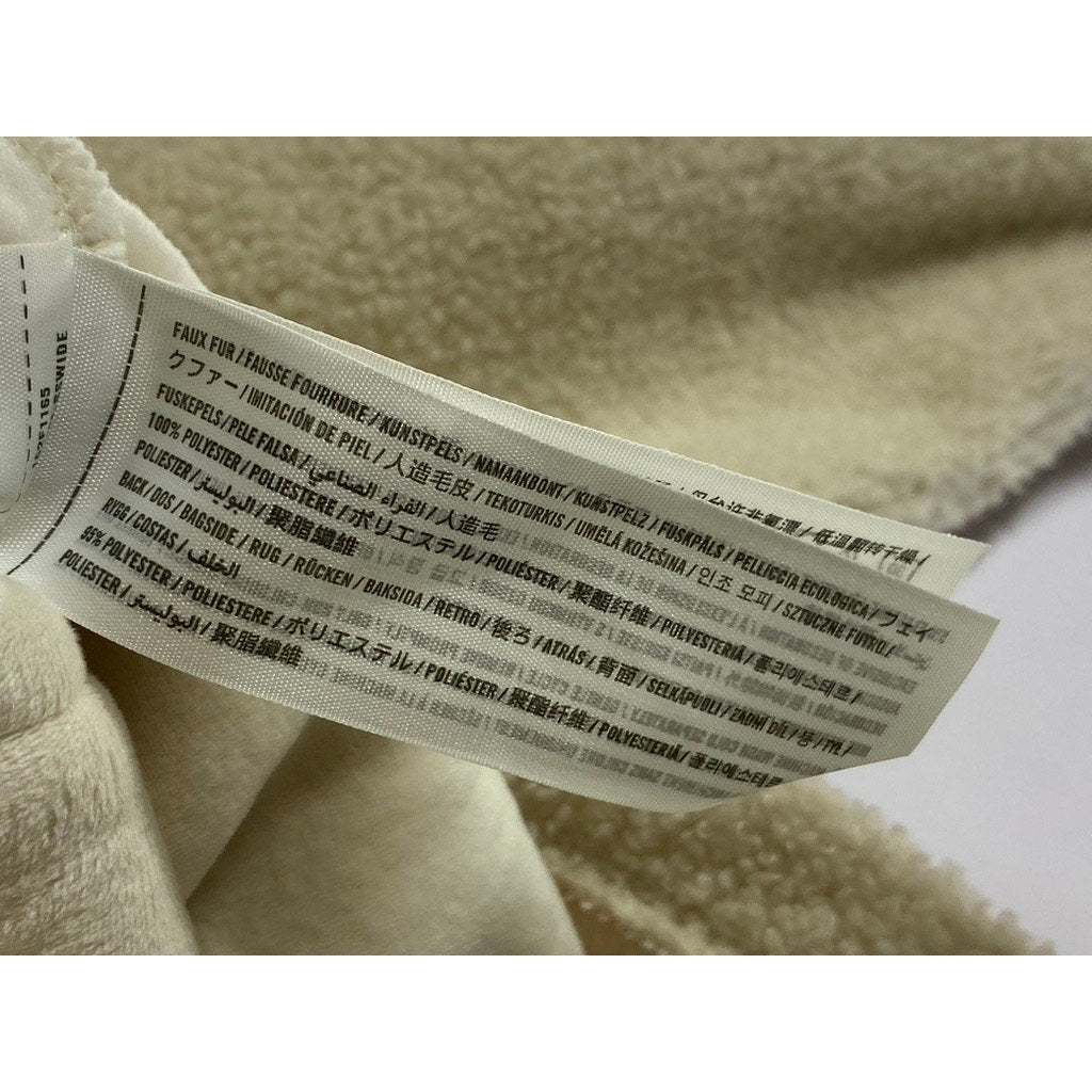 ABERCROMBIE & FITCH Women's Beige Sherpa Snap-Button Cropped Jacket SZ XS