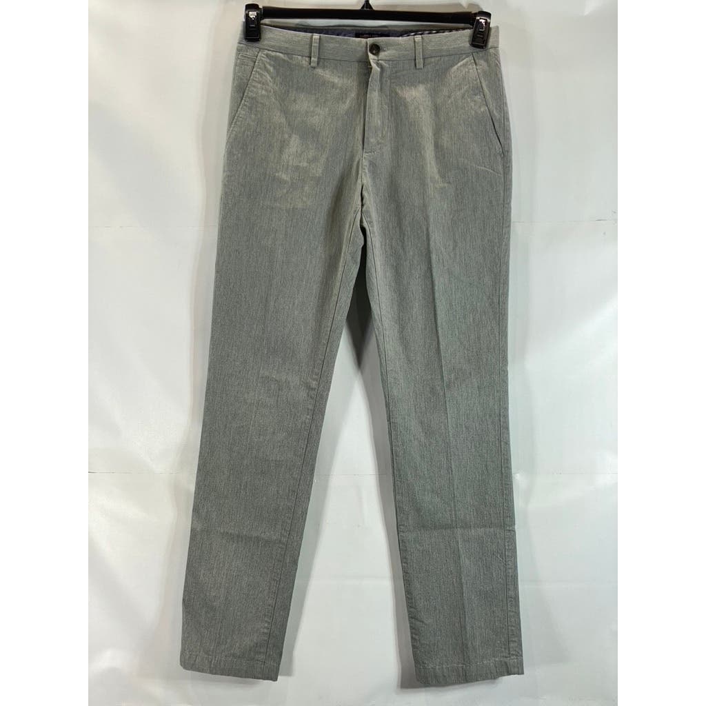BANANA REPUBLIC Men's Light Gray Straight-Fit Kentfield Cotton Pants SZ 32X34