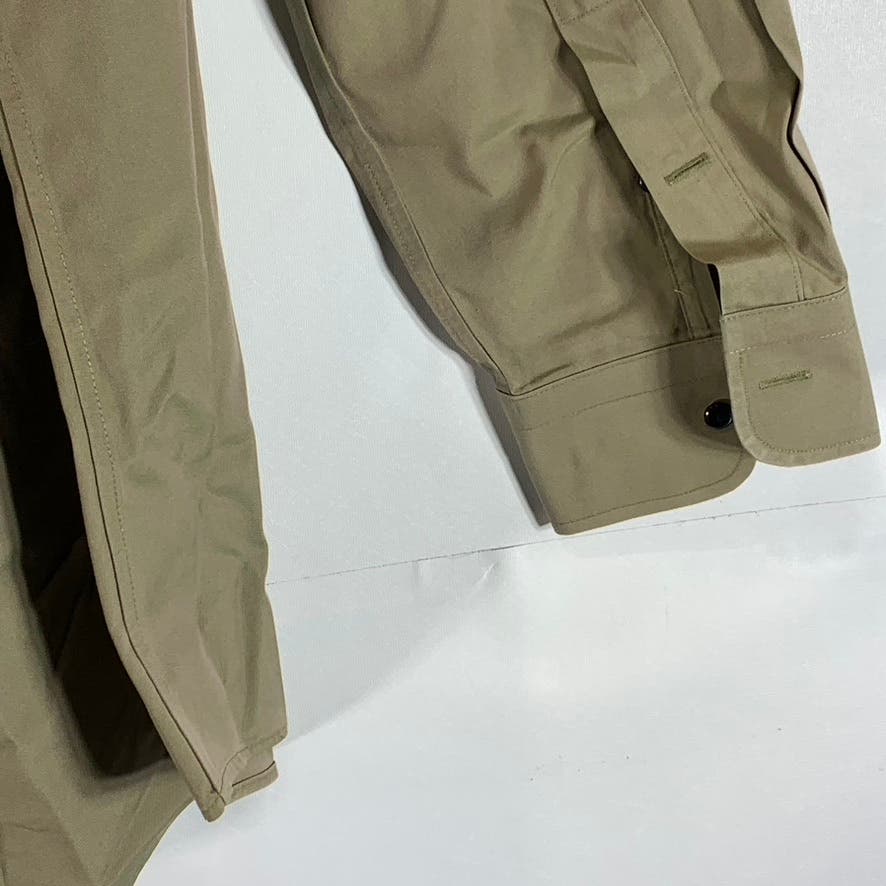 NORDSTROM Men's Khaki Traditional-Fit Smart Care Button-Up Dress Shirt SZ16.5-34