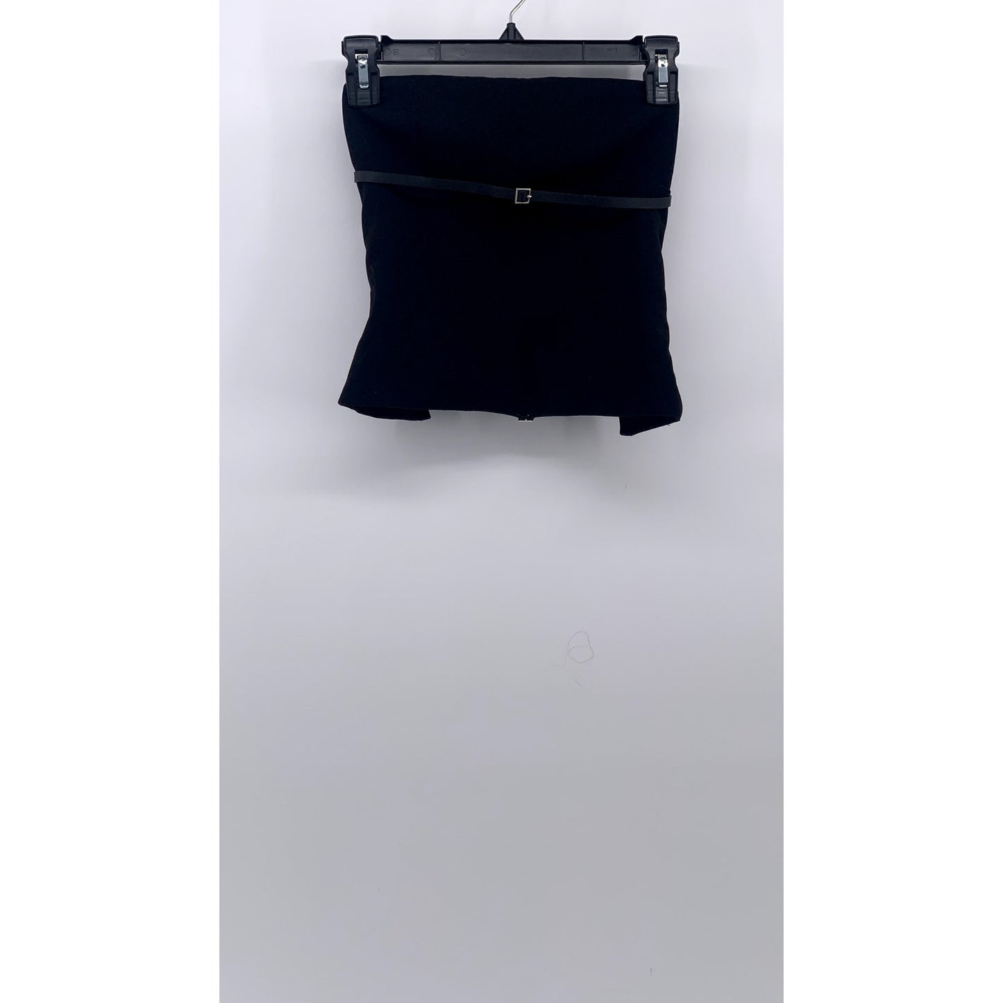 ZARA Women's Black Buckle Strap Open-Back Strapless Top SZ XS