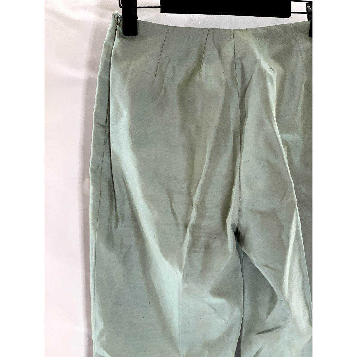 AKRIS Women's Light Green Cotton/Silk Straight-Leg Side-Zip Dress Pant SZ 4