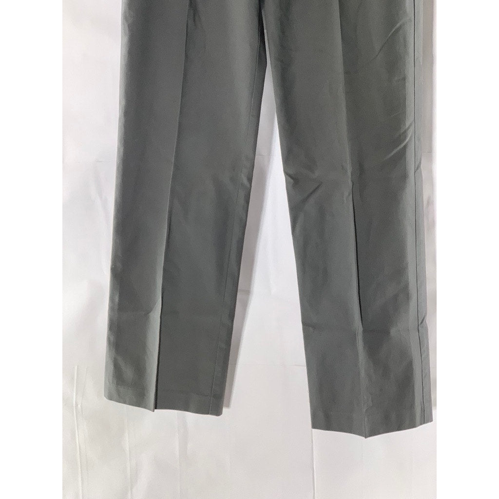 CALVIN KLEIN Women's Gray Straight-Leg Flat Front Dress Pants SZ 6