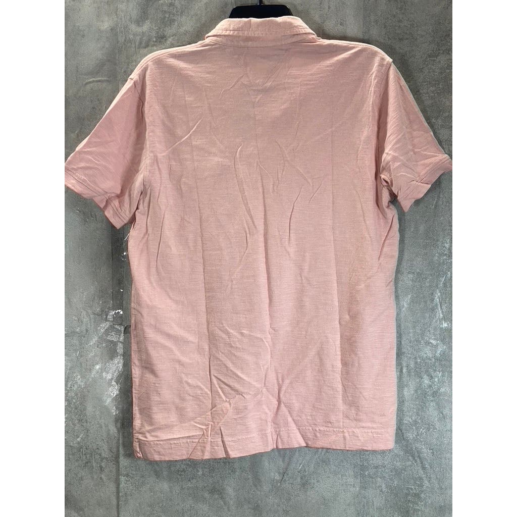TOMMY HILFIGER Men's Pink Slim-Fit Short Sleeve Polo Shirt SZ M