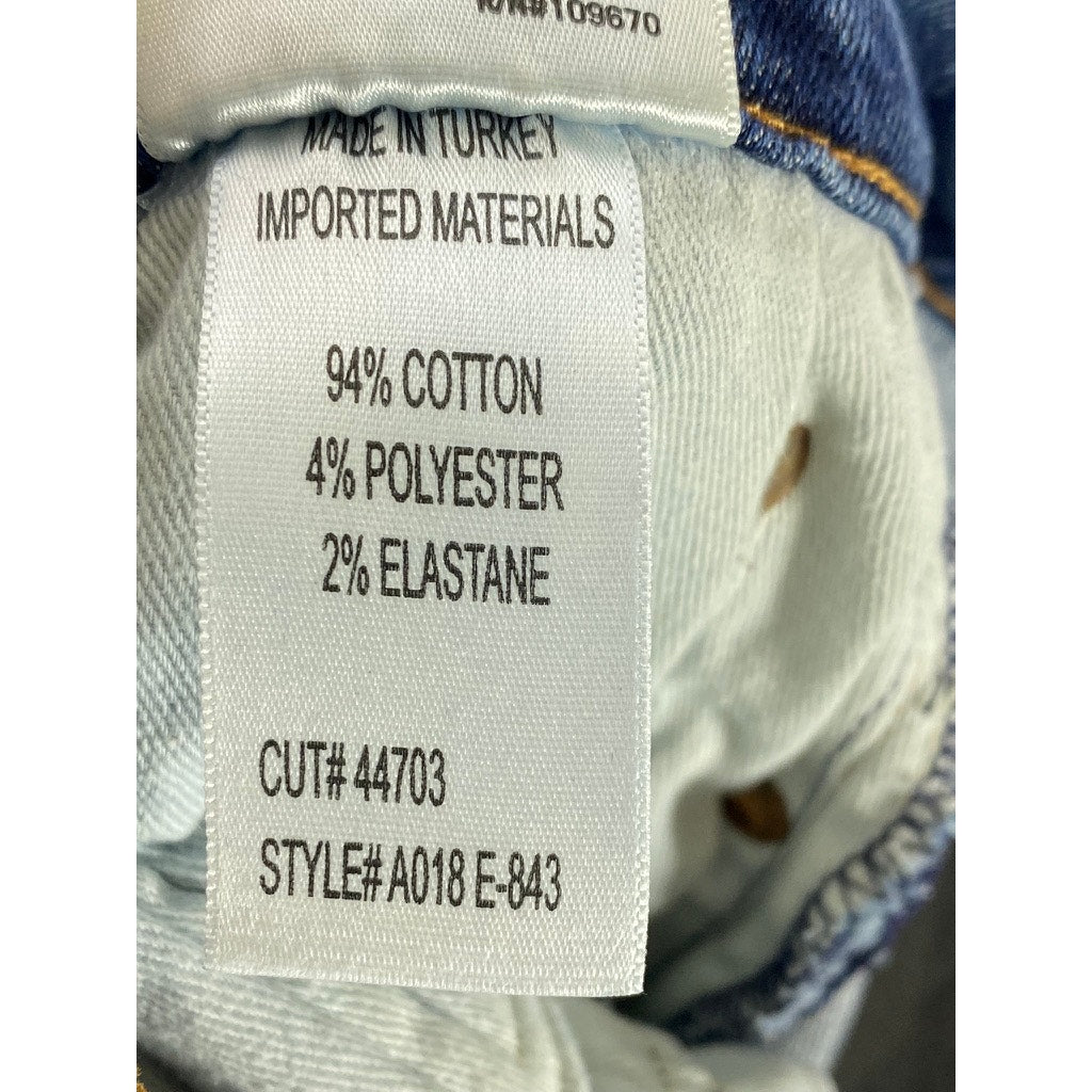 AGOLDE Women's Blue Denim Distressed High-Rise Sophie Skinny Cropped Jean SZ 30