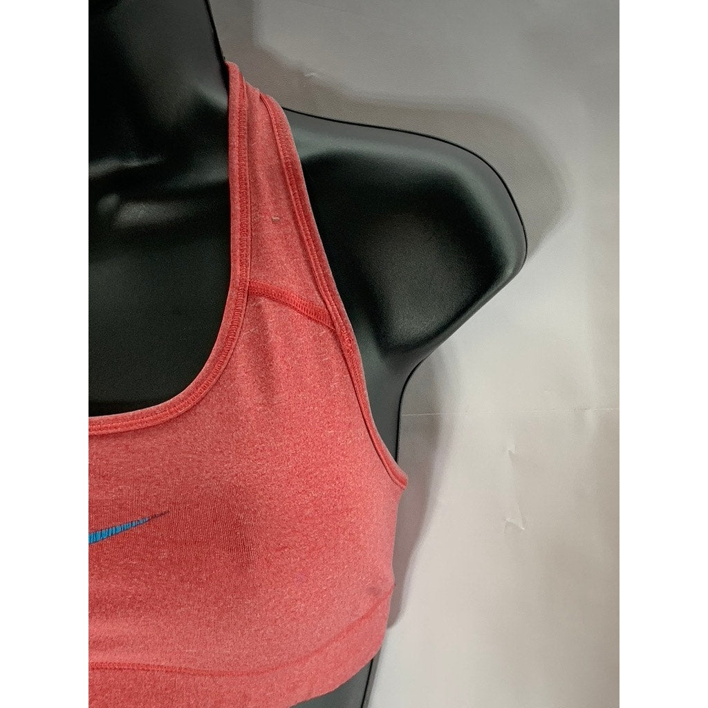 NIKE Women's Red Swoosh Scoop-Neck Dri-Fit Racerback Sports Bra SZ XS