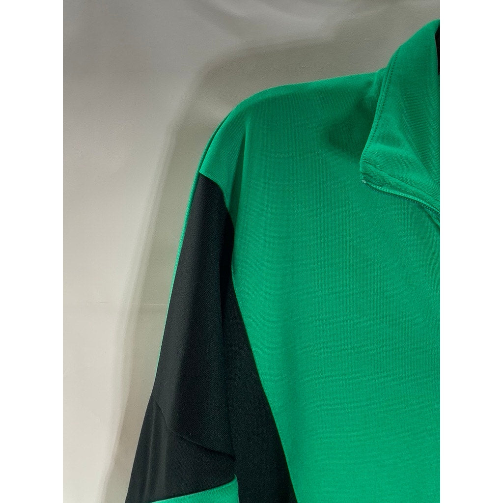 REEBOK CLASSIC Unisex Green/Black Vector Stand Collar Zip-Up Jacket SZ L