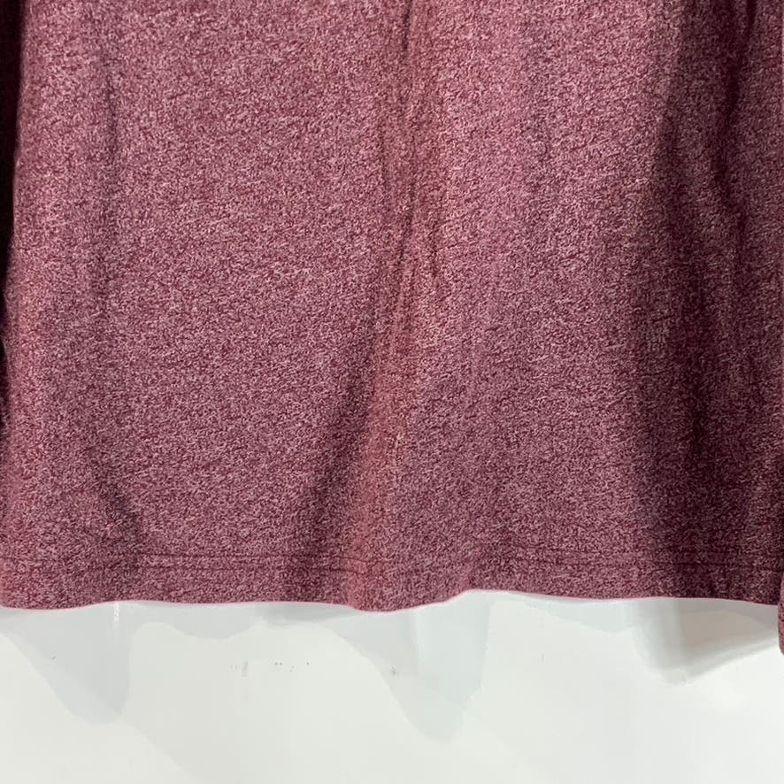 ABERCROMBIE & FITCH Men's Red Heather Crewneck Cotton-Blend T-Shirt SZ 2XL