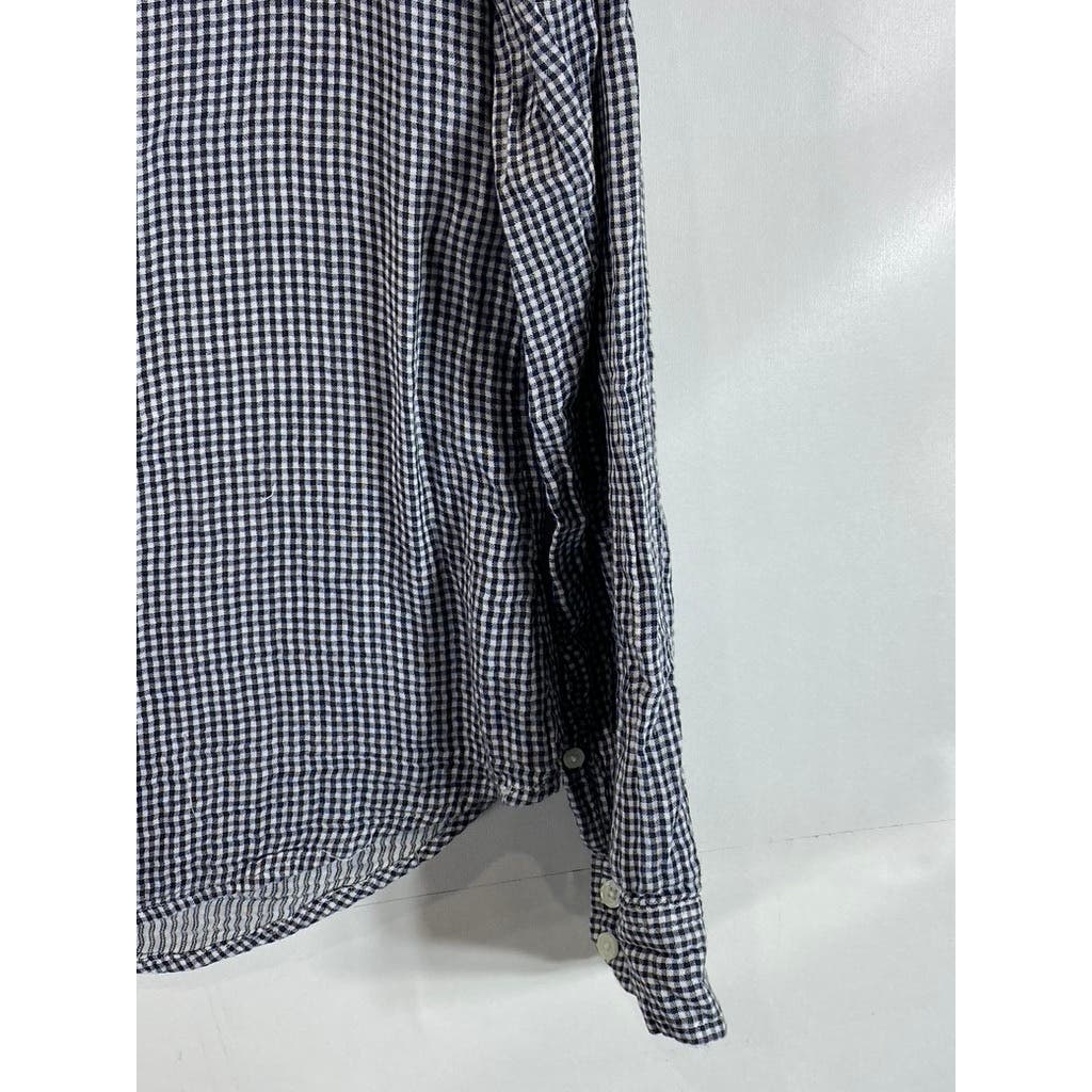 BDG Urban Outfitter Men's Black/White Gingham Button-Up Long Sleeve Shirt SZ L