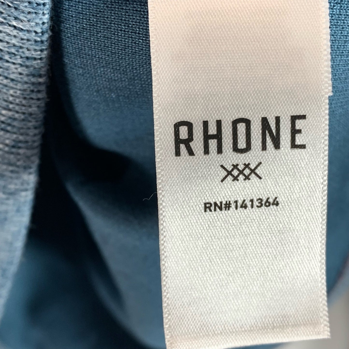 RHONE Men's Stellar Blue Marle Commuter Standard-Zip Quarter-Zip Sweater SZ S