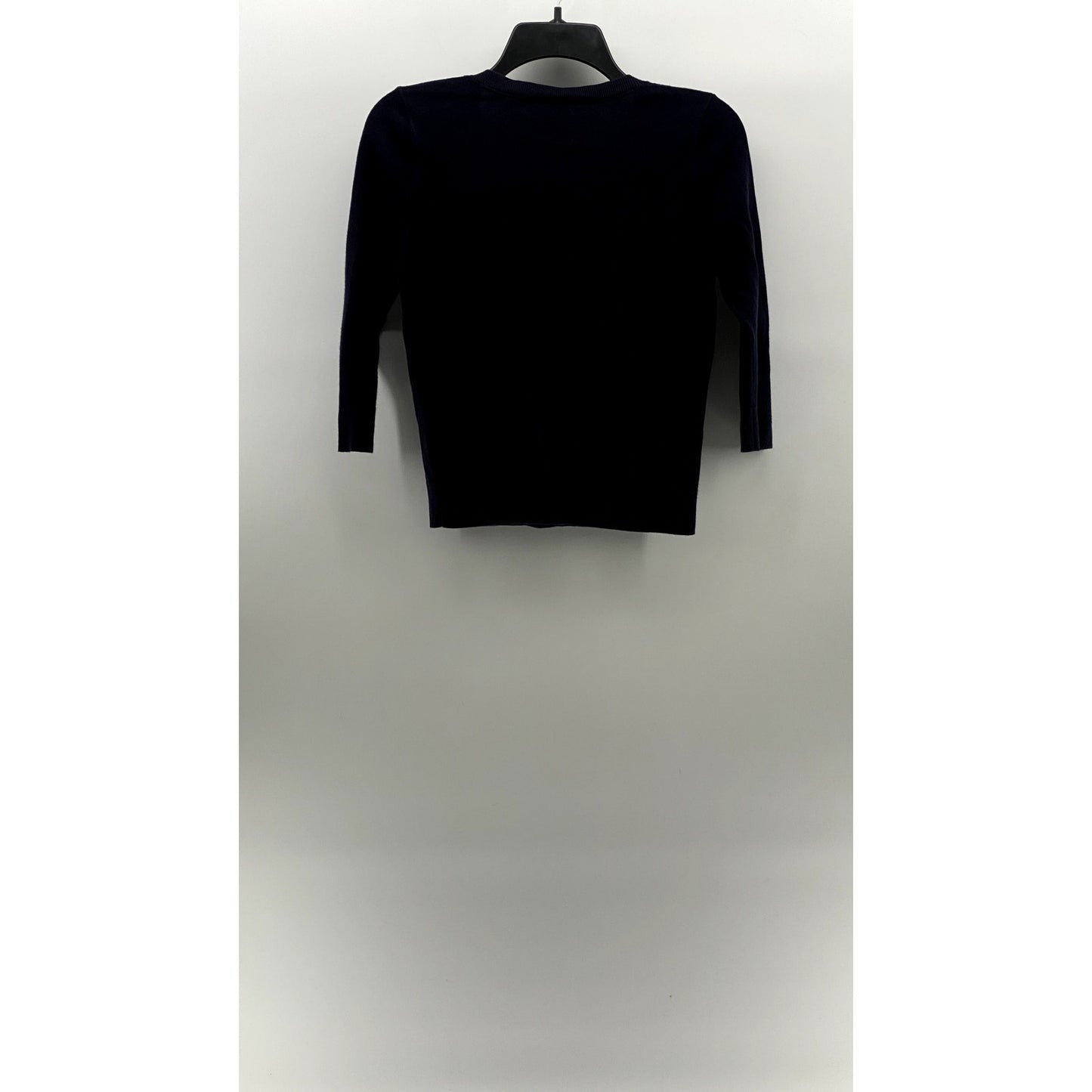 TALBOTS Women's Petite Navy Button-Up Long Sleeve Pima Cotton Cardigan SZ P(XS)