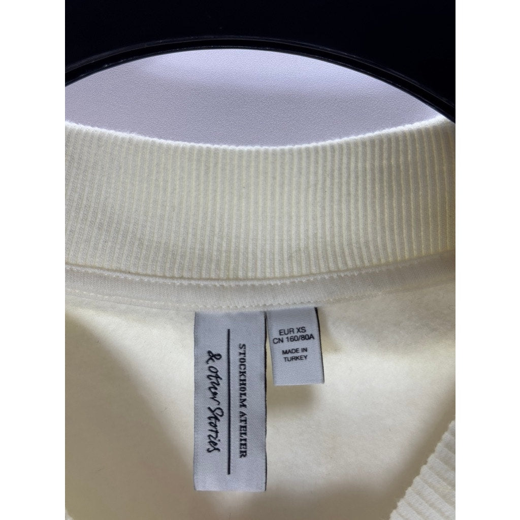 STOCKHOLM ATELIER X OTHER STORIES Women's Cream Cotton Crewneck Vest SZ XS