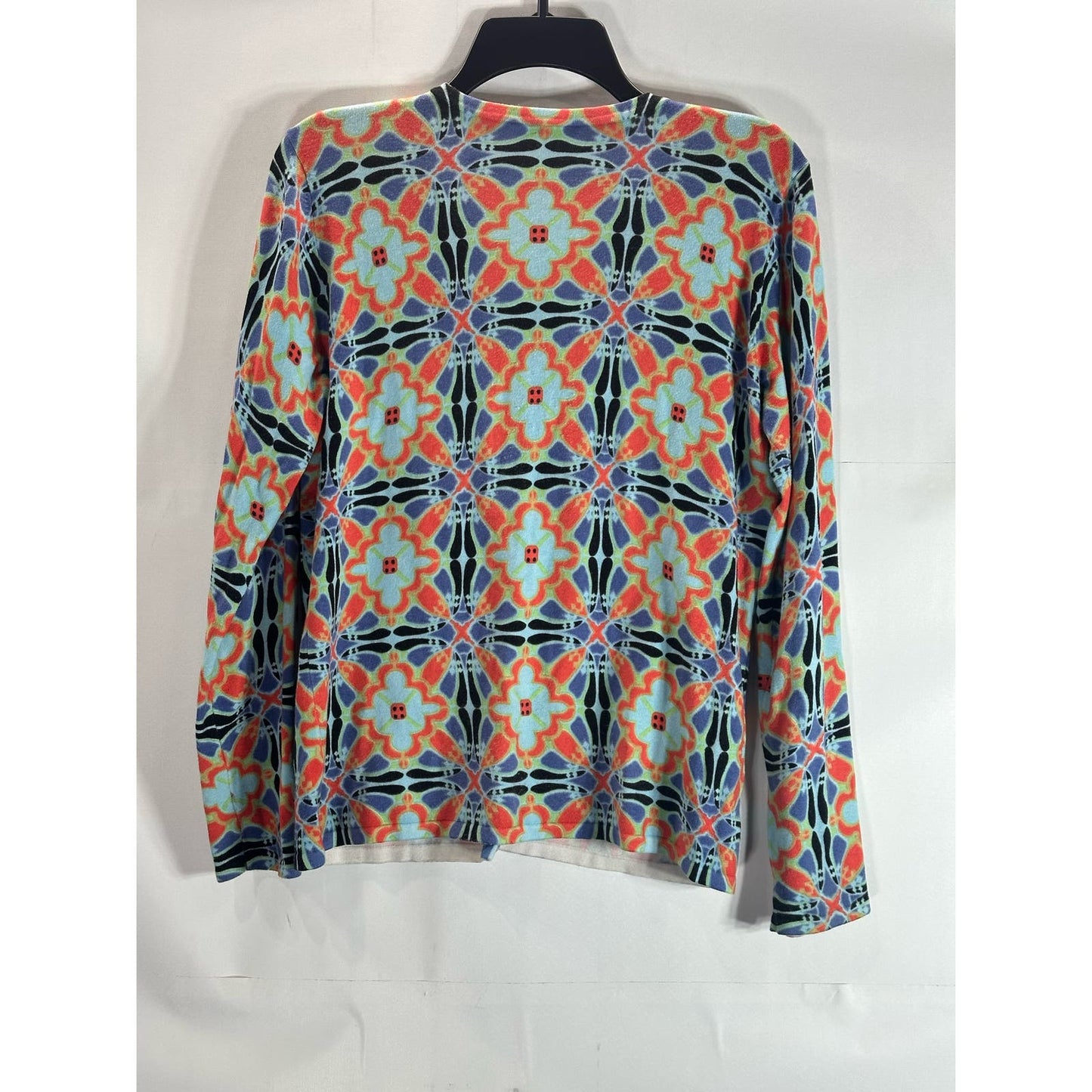 J. MCLAUGHLIN Women's Multi Mosaic Print Button-Up Cardigan Sweater SZ M