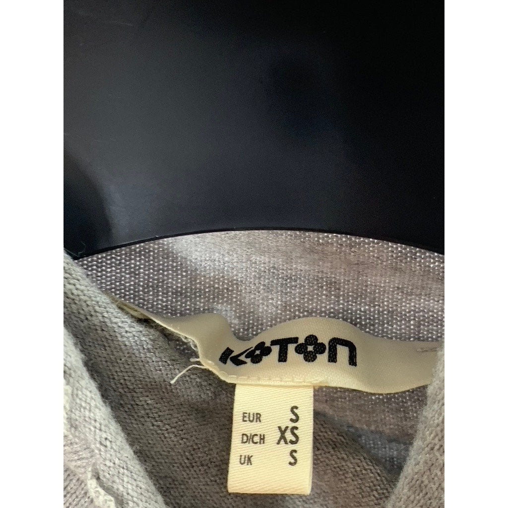KOTON Women's Gray Lightweight Long Sleeve Turtleneck Top SZ S