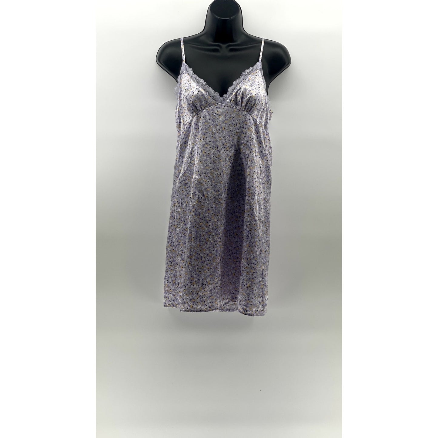 DIVIDED By H&M Women's Light Purple Floral Lace-Trim V-Neck Mini Dress SZ XS