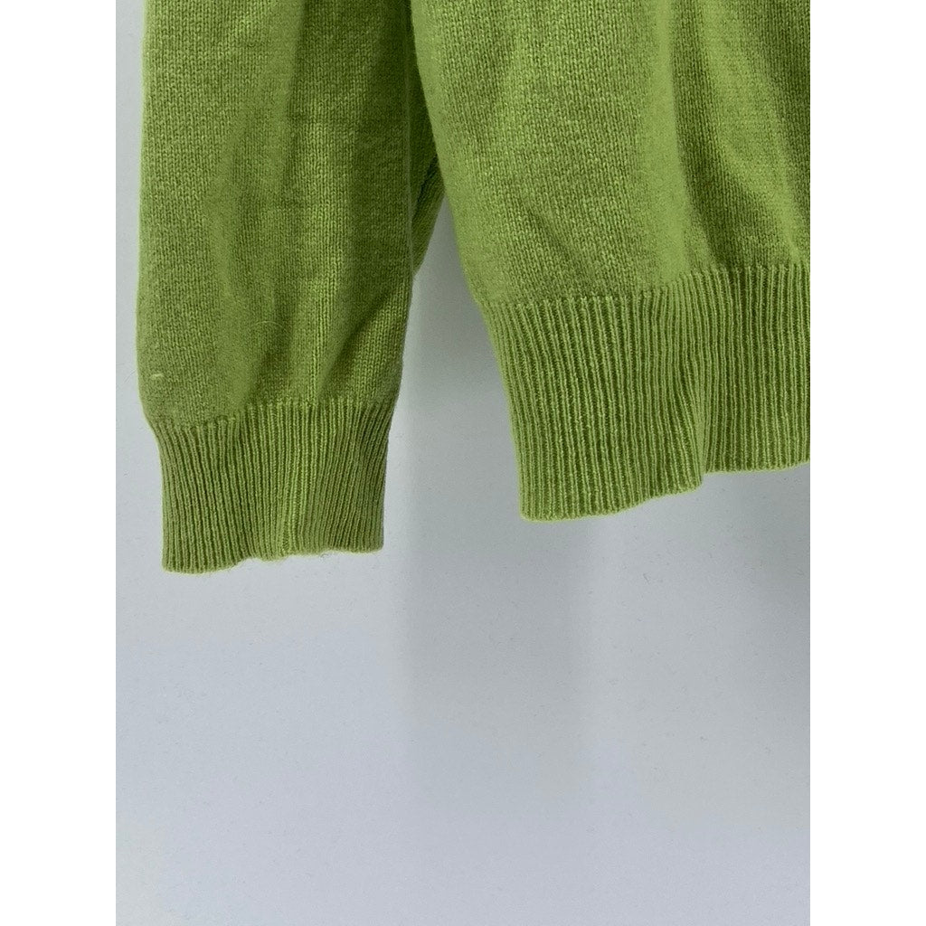 UNBRANDED Men’s Green Knit Crewneck Long Sleeve Sweater SZ M