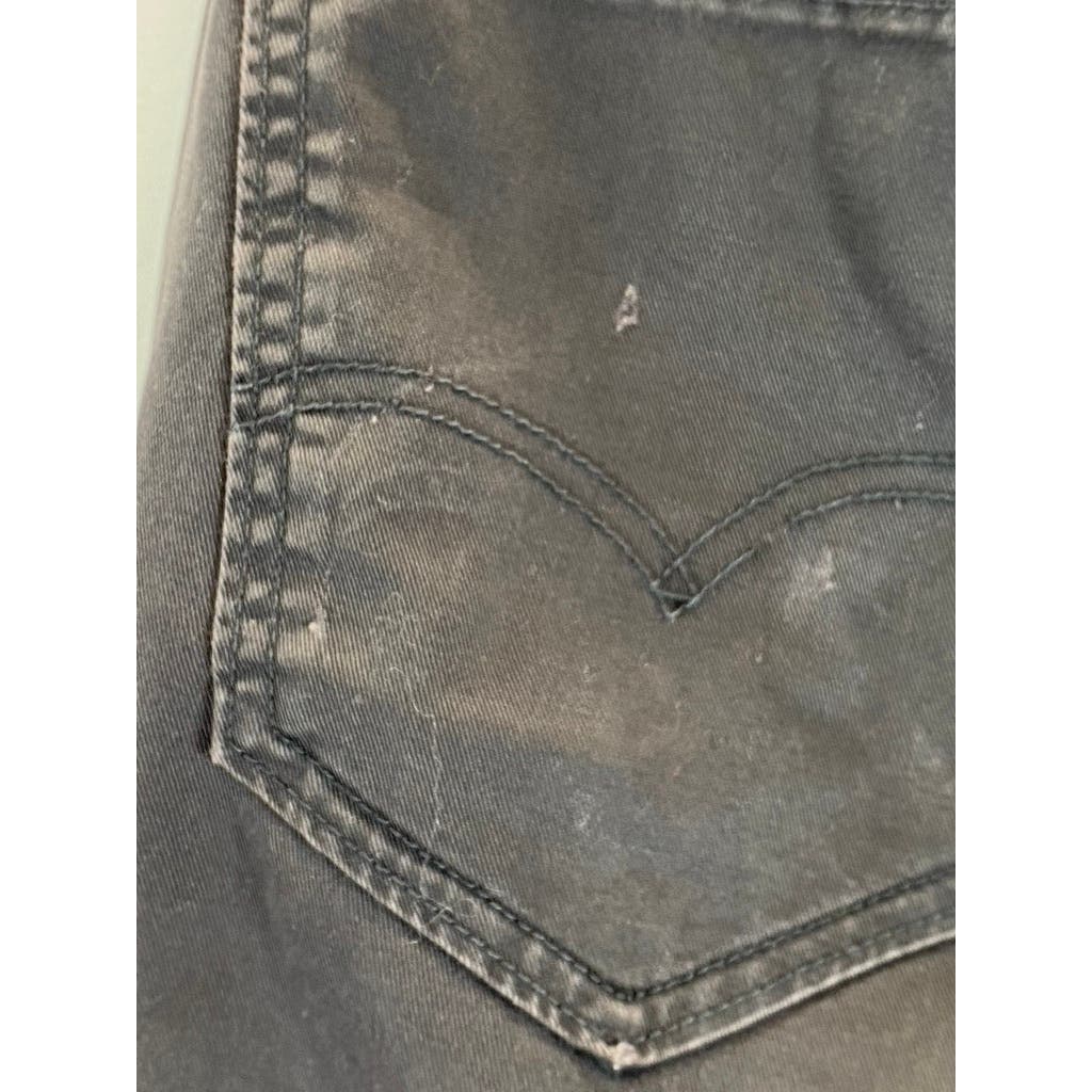 LEVI'S Men's Dark Solid Black 511 Slim-Fit Five-Pocket Jean SZ 32X30