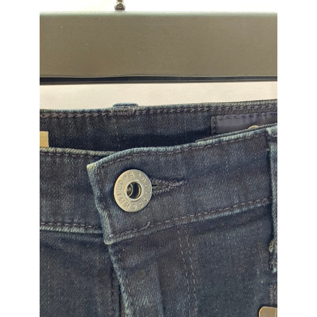 ADRIANO GOLDSCHMIED Women's Blue The Moto Zipper Hem Skinny Jean Leggings SZ 29