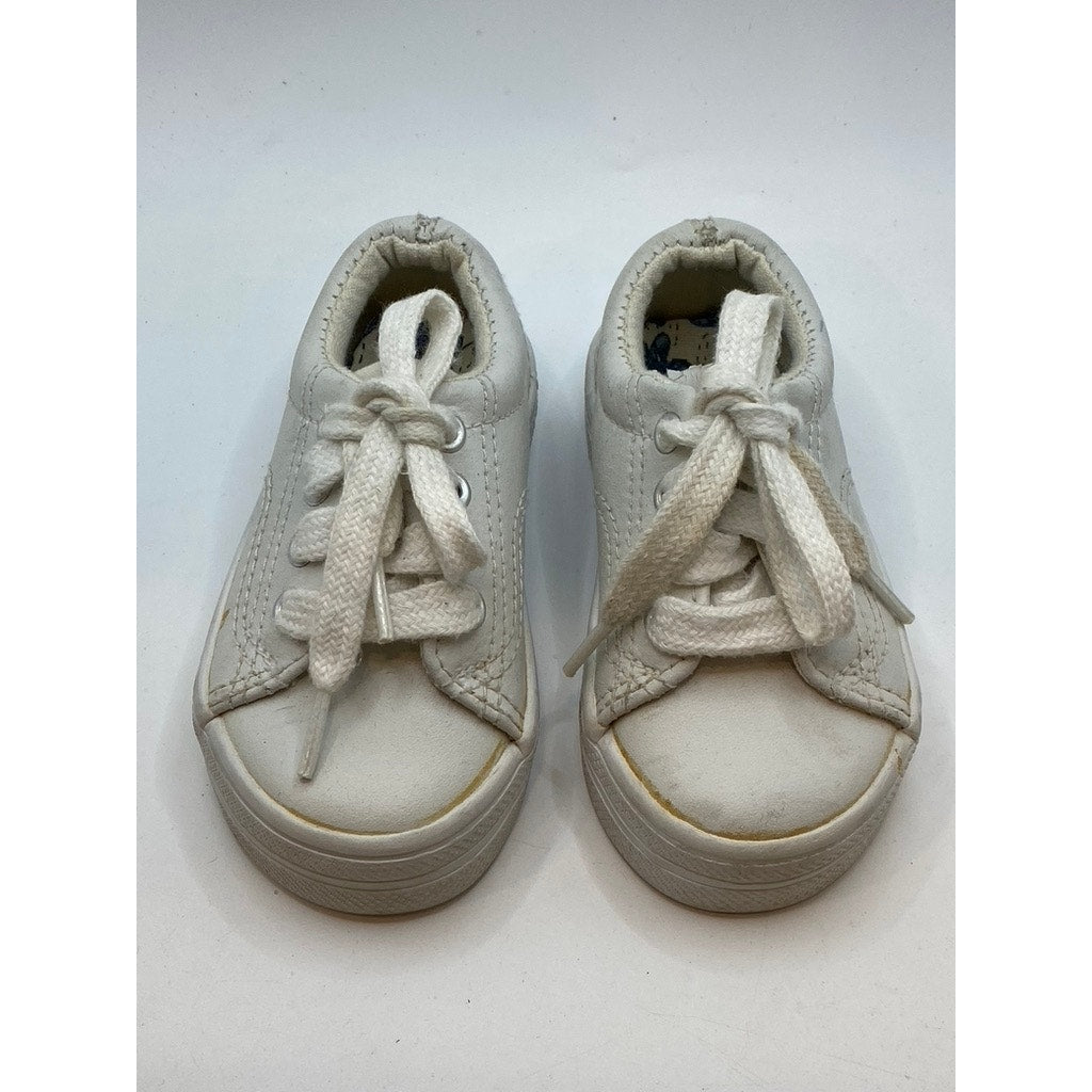 SMARTFIT Infant White Casual Lace-Up Round-Toe Skid Resistant Sneakers SZ 6