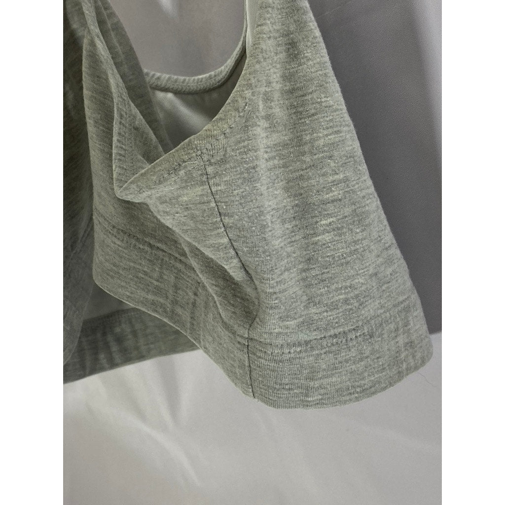 ALL IN MOTION Women's Gray Racerback Sports Stretch Exercise Bra Top SZ L